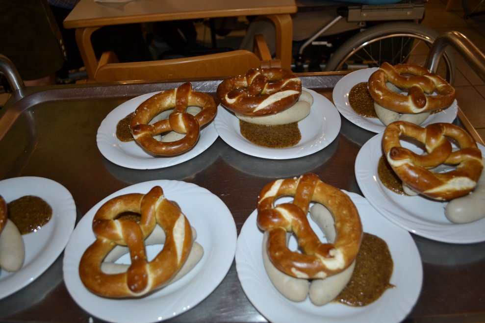 Weißwurst mit Brezeln