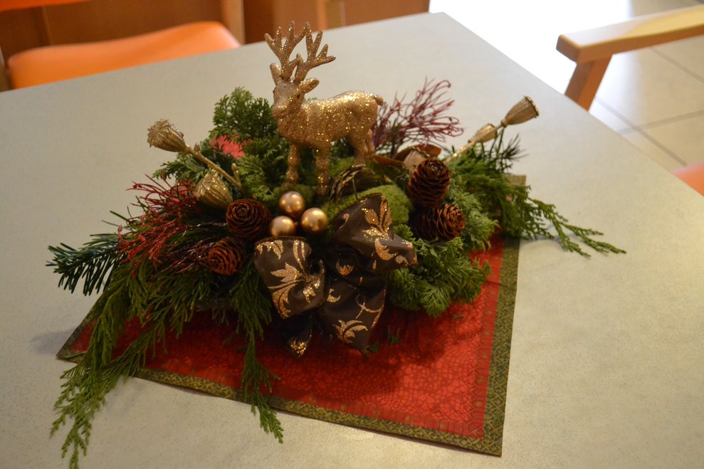 Ein weihnachtliches Gesteck